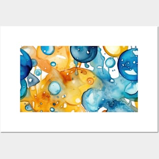 Abstract oil and water mix background Posters and Art